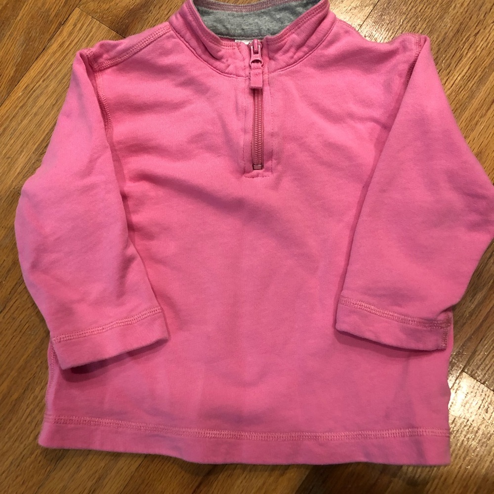 Hanna Andersson pink 1/4 zip sweatshirt
